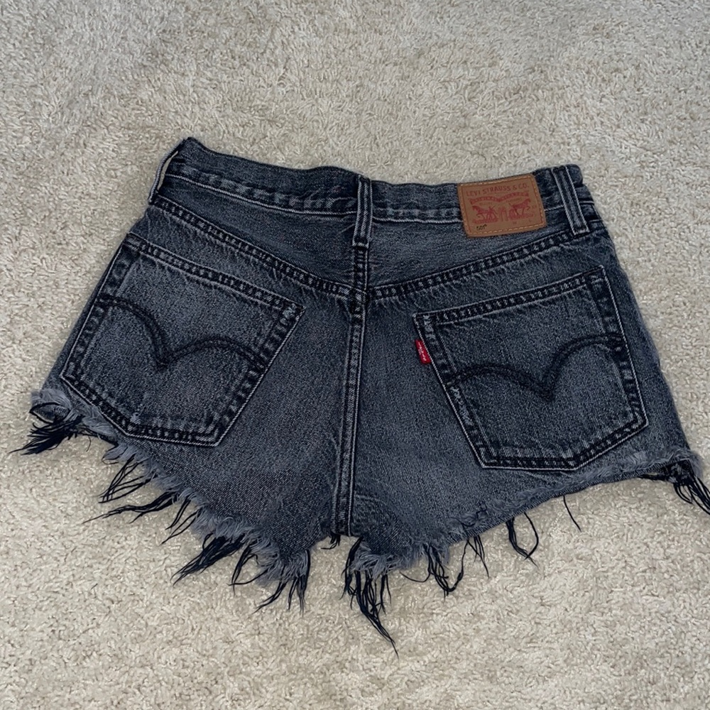 Levi 501 Black Jean Shorts